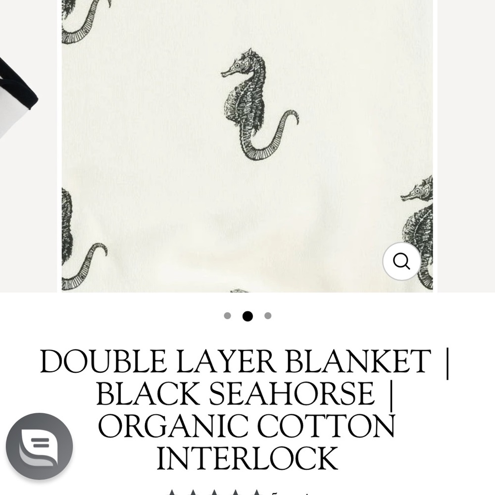 NWT Kate Quinn Seahorse Baby Blanket